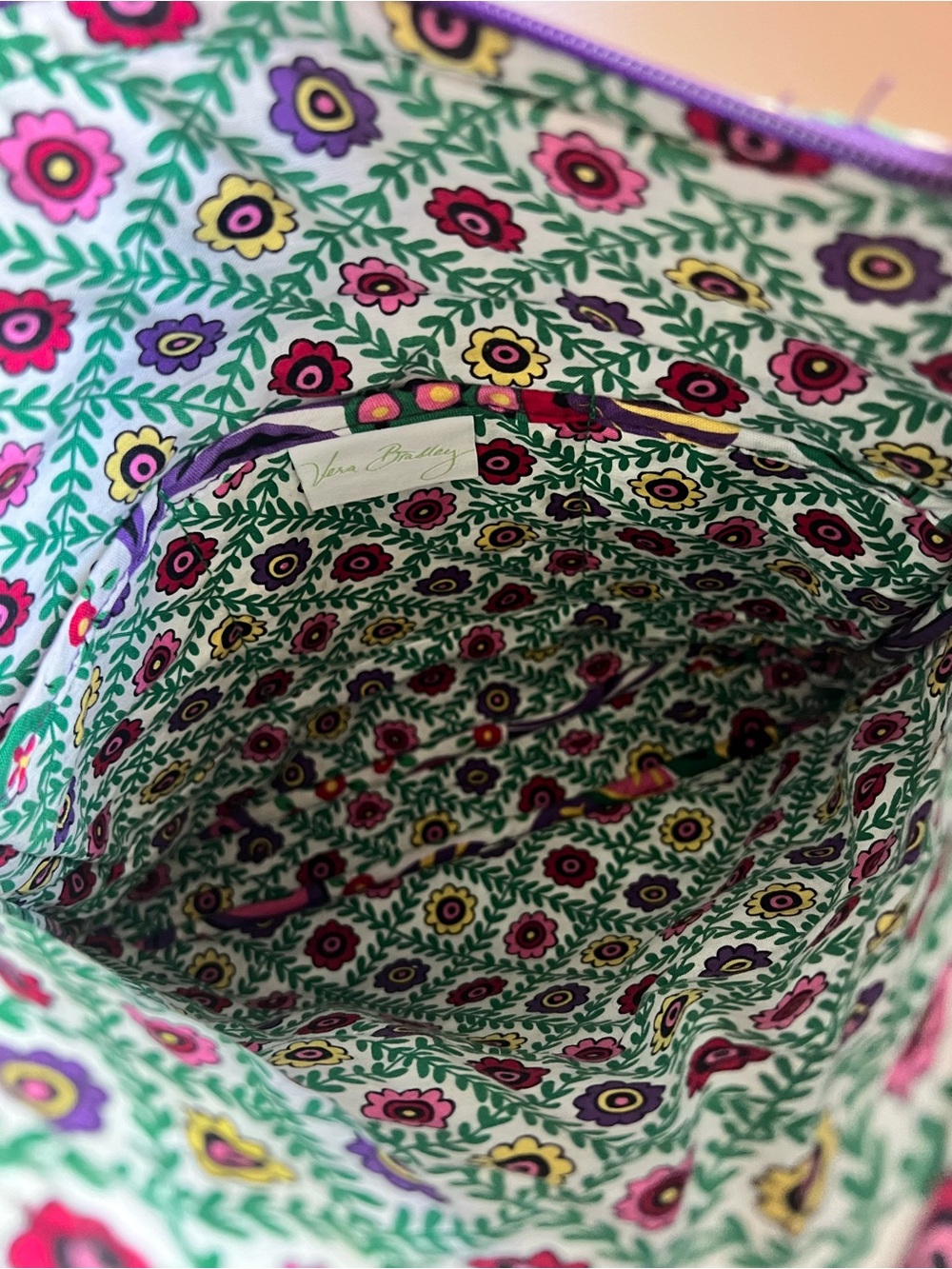 Vera Bradley Crossbody + Wallet Set Hipster Viva La Vera Cotton Quilted NWOT - Picture 4 of 5